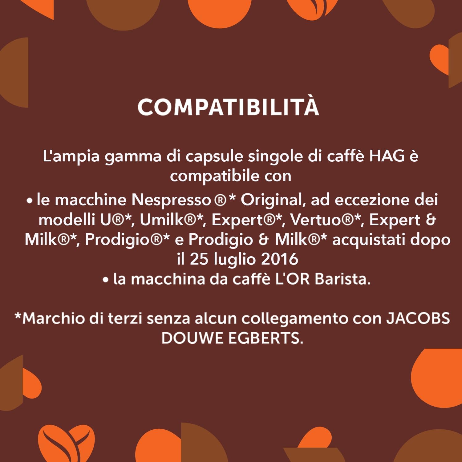 Detalle de Hag Capsule Caffè Decaffeinato Espresso Colombia – 100 capsule compatibili Nespresso original