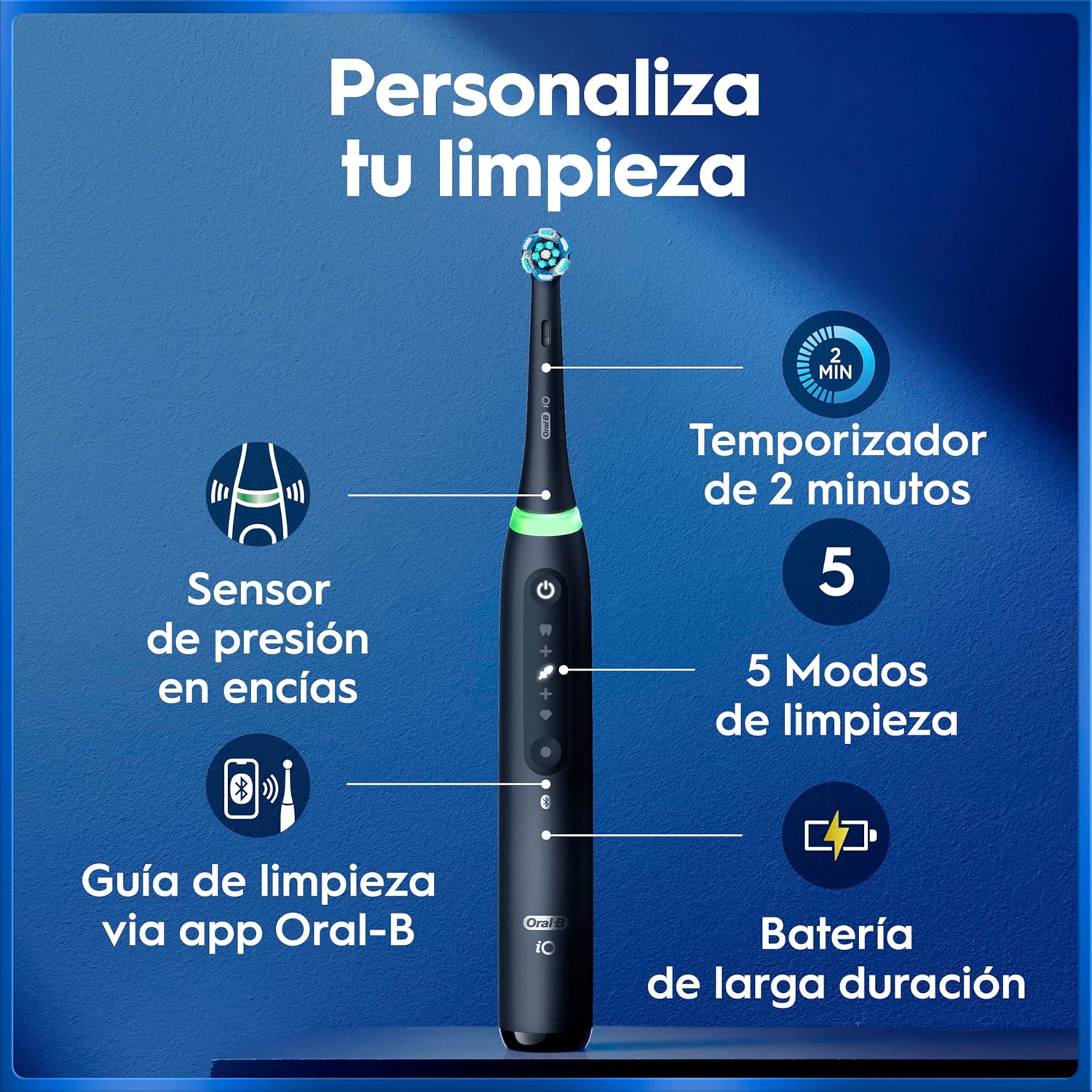 Thumbnail 1 de Oral-B iO 5 Cepillo Eléctrico Negro 🦷 Incluye Estuche y 5 Modos