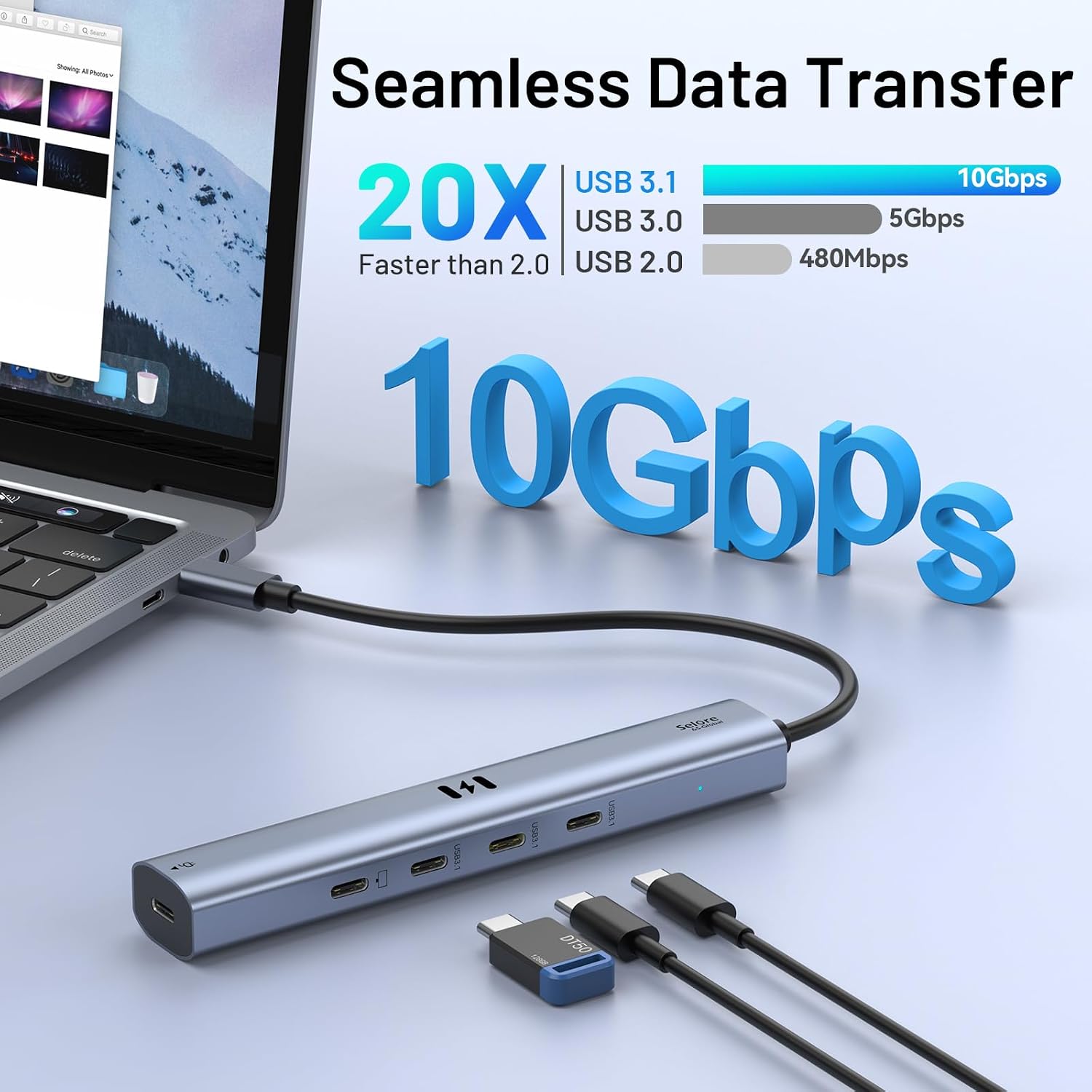 Thumbnail 4 de USB C Video Hub 10Gbps Adapter 4K@60Hz