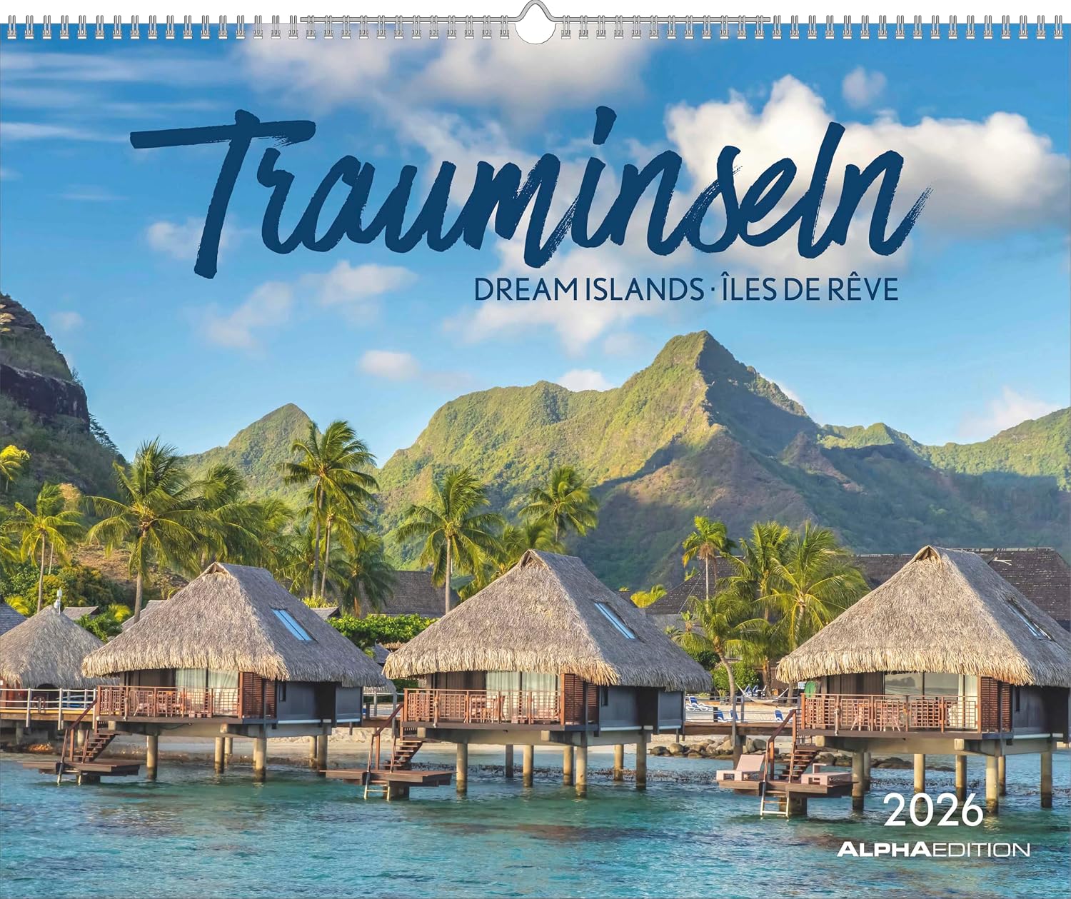 Detalle de Alpha Edition Trauminseln 2026 Monatskalender 52×42,5 cm