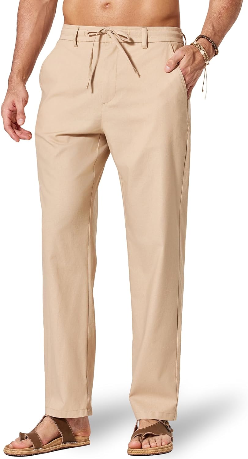 Thumbnail 6 de COOFANDY Men's Cotton Linen Loose Fit Pants