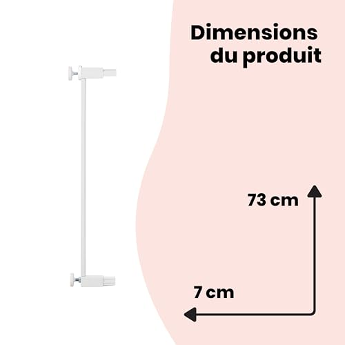 Detalle de Rallonge de barrière Safety 1st Easy Close Metal – 7 cm (sans perçage) pour barrières enfant