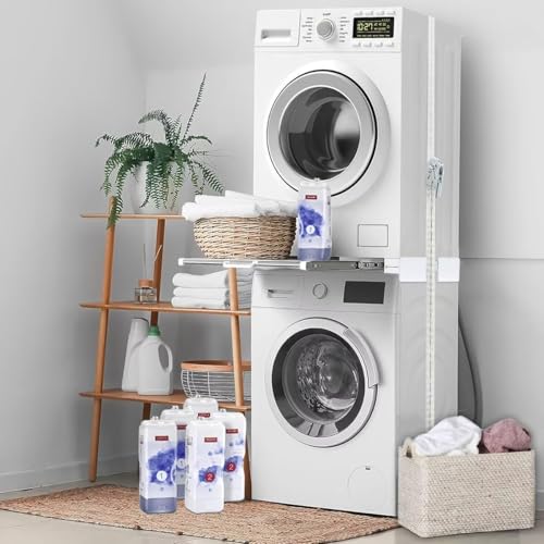Thumbnail 4 de NIUXX Cadre intermédiaire avec corde à linge – support compact pour lave-linge et sèche-linge