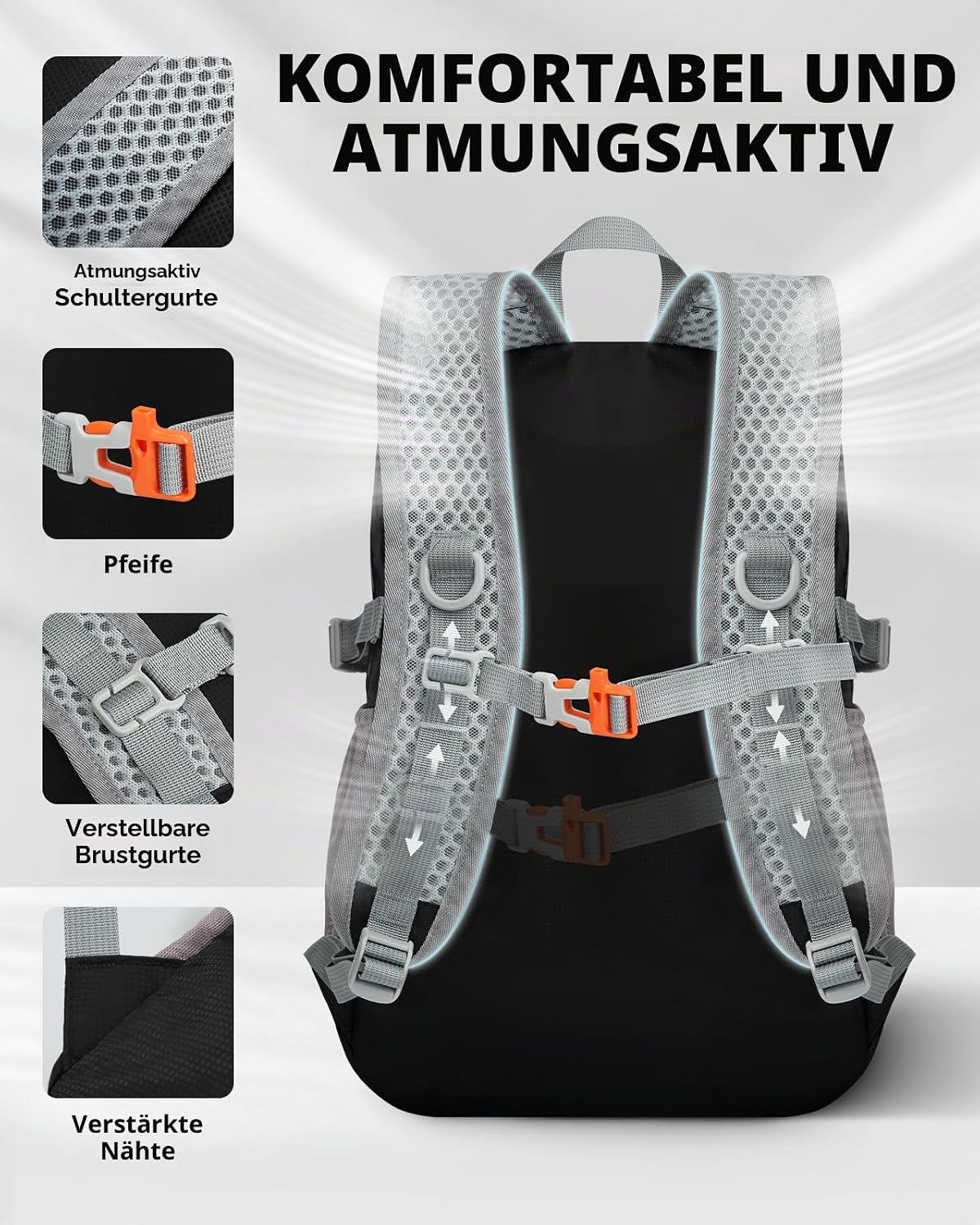 Thumbnail 3 de WATERFLY Rucksack Klein – Faltbarer 15L Ultraleicht-Wanderrucksack
