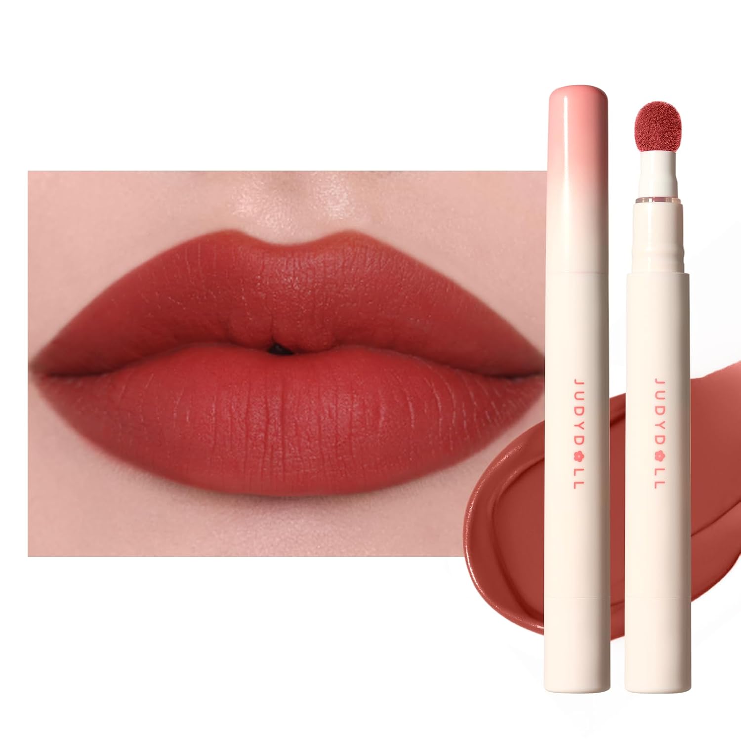 Detalle de JUDYDOLL N03 Hot Sauce Matte Glitter Lipstick, Red Lip Color