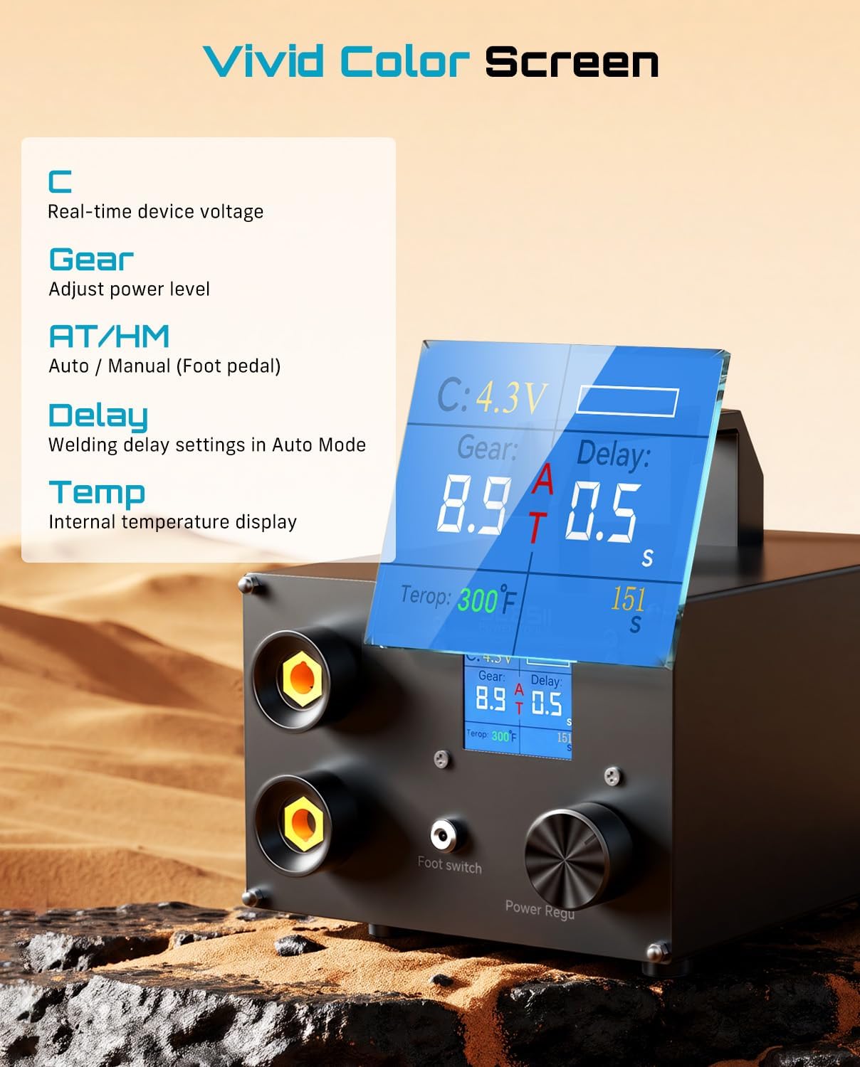 Detalle 2 de SEESII SE-223 Capacitive Battery Spot Welder, 10kW, 0.2mm Pure Nickel