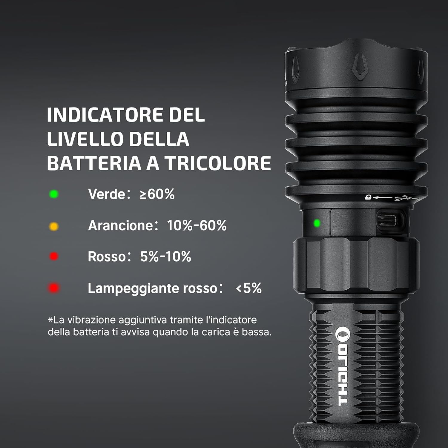 Thumbnail 4 de Olight Warrior X 4 torcia ricaricabile 2600 lumen con doppio interruttore e luce a lungo raggio