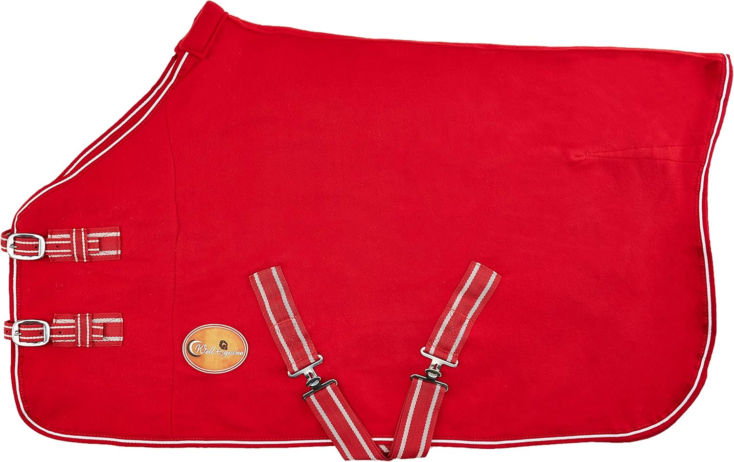 Detalle de New Horse Fleece Rug: Red Show/Travel Stable Cooler for Cob/Pony/Shetland Mini (3'6"–6'9")