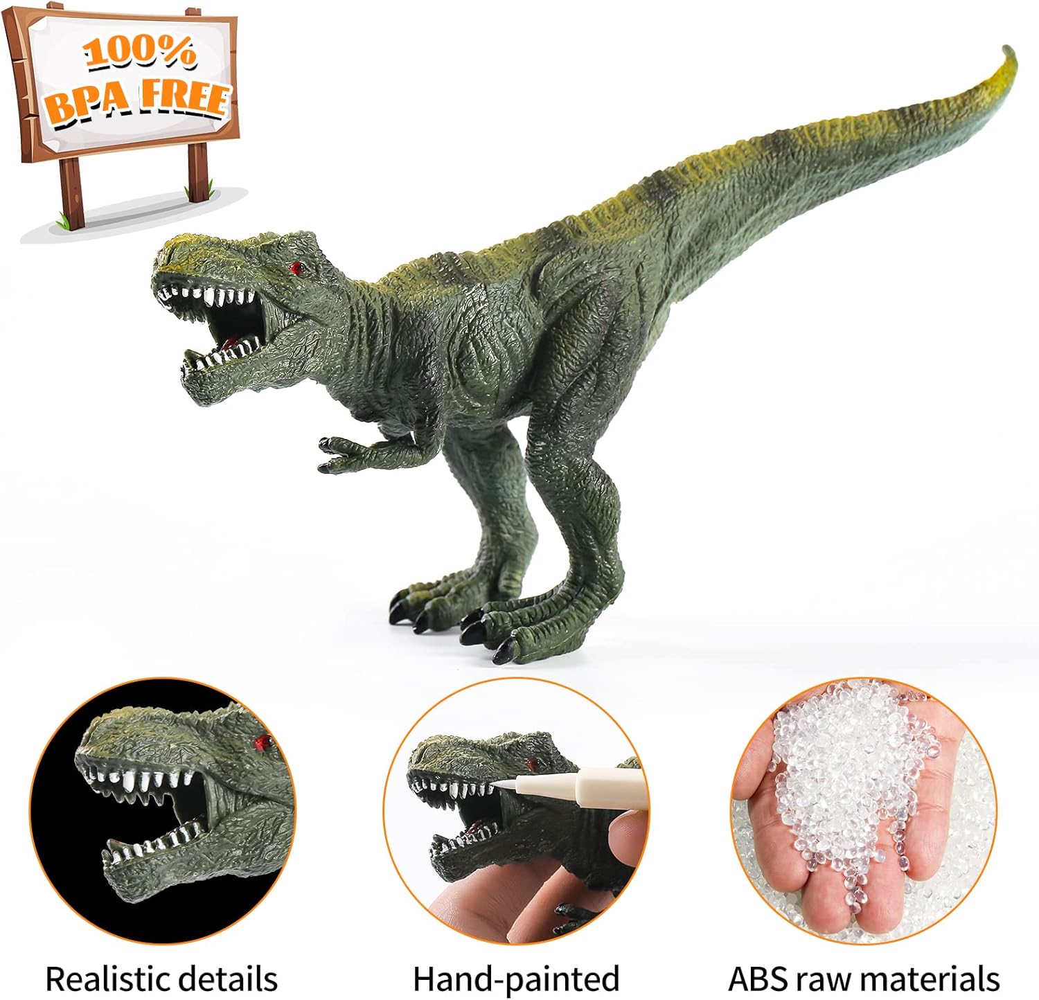 Detalle 2 de GIUHAT Dinosaurier Spielzeug 8 Figuren đŠ