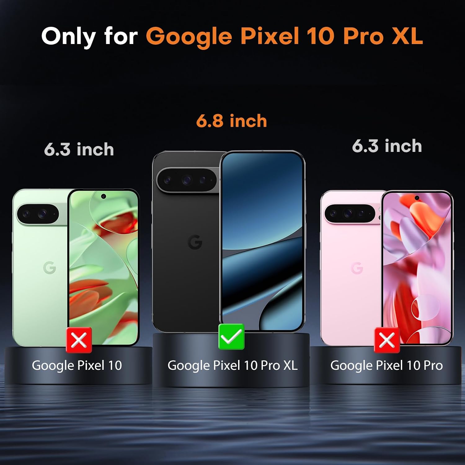 Detalle 2 de OMOTON Pixel 10 Pro XL Screen Protector, 3+2 Tempered Glass Set, 6.8-Inch