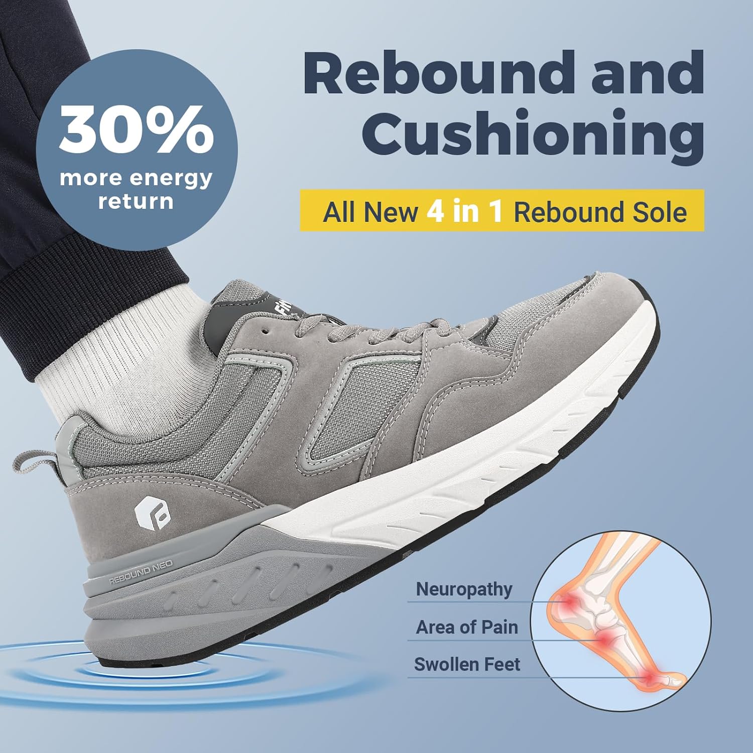 Thumbnail 5 de FitVille Baskets running confort respirant