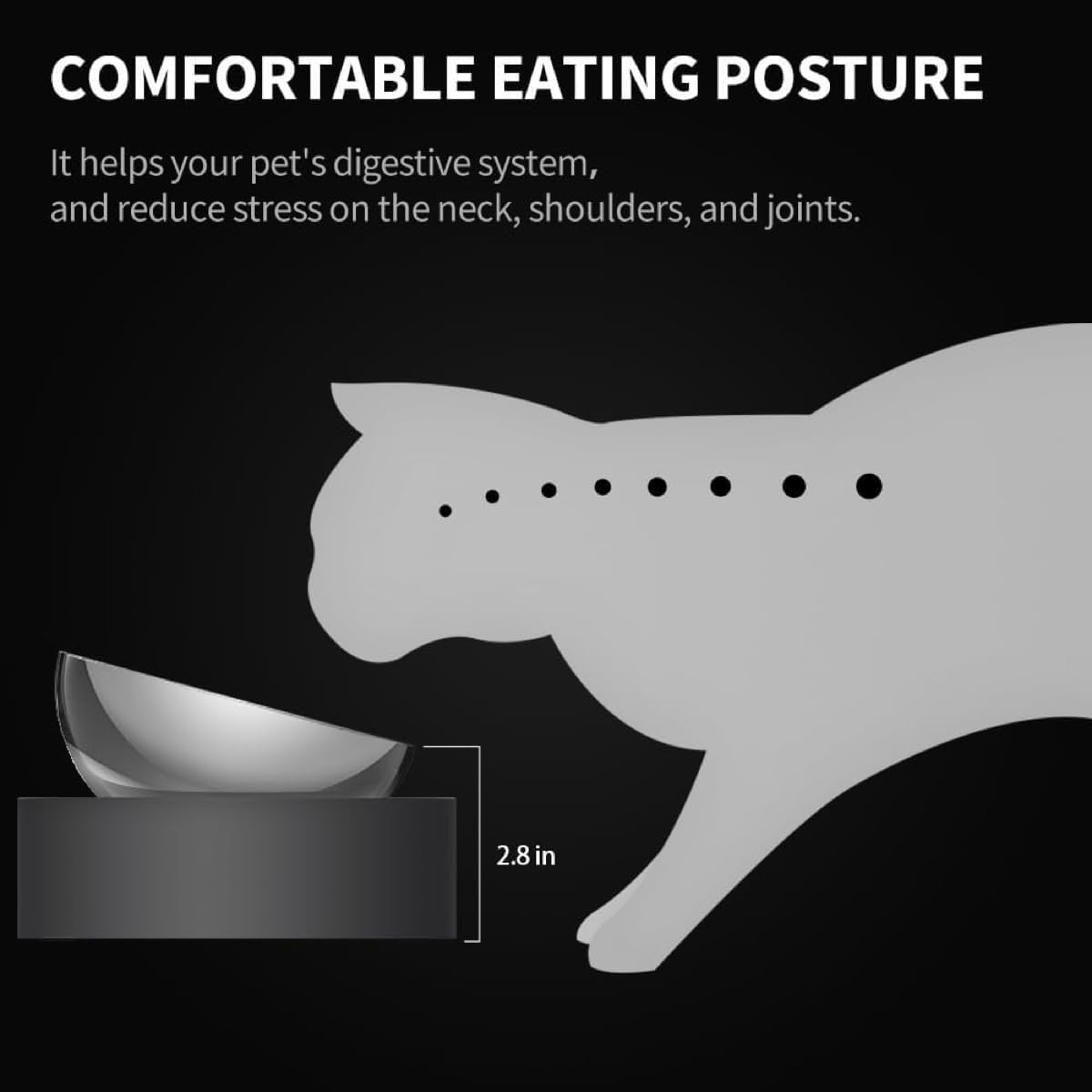 Detalle 2 de PETKIT Cat Bowls with Stand Tilted 480ml