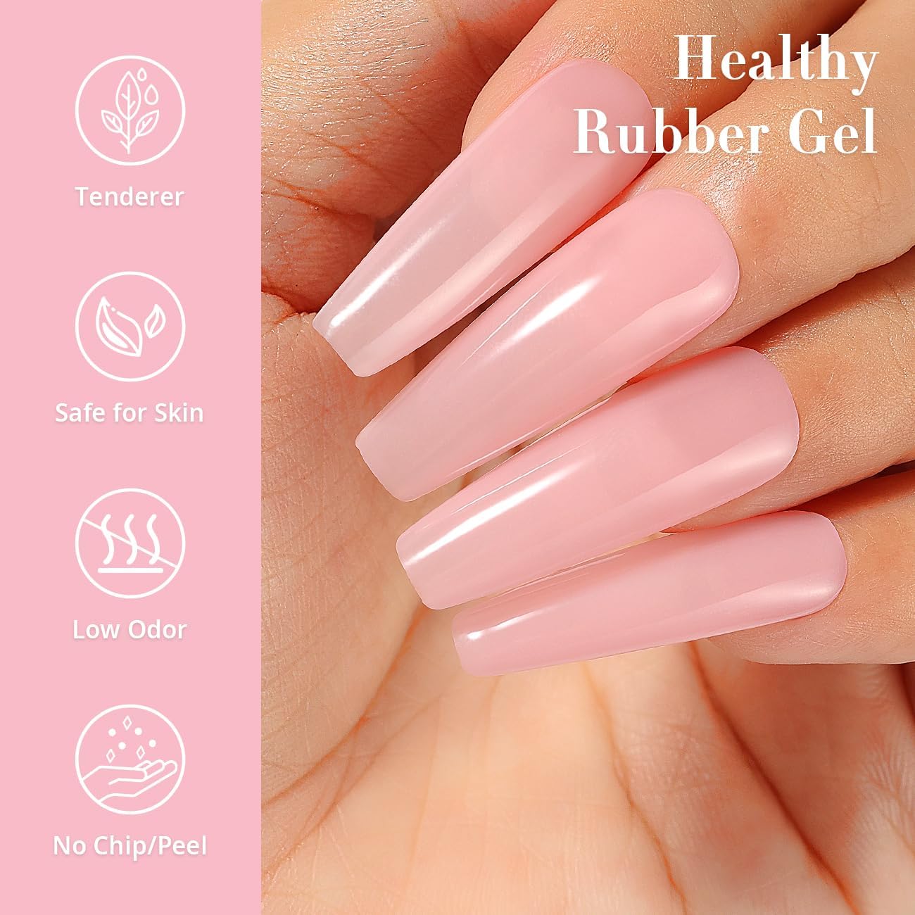 Thumbnail 2 de Nicedeco Rubber Base 15 ml — base semi-permanente sans HEMA, gel UV LED 5 en 1 (R24)