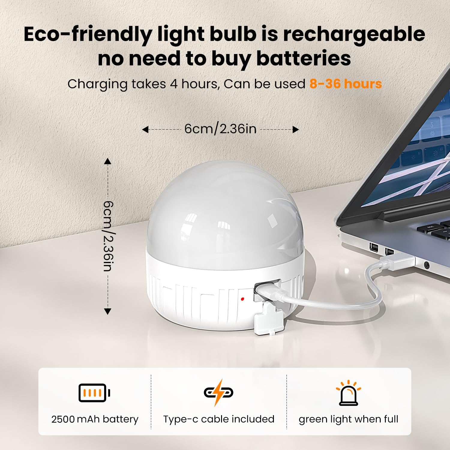 Thumbnail 2 de LGMCF E14 Rechargeable Light Bulb with Remote Timer – 4 Pack