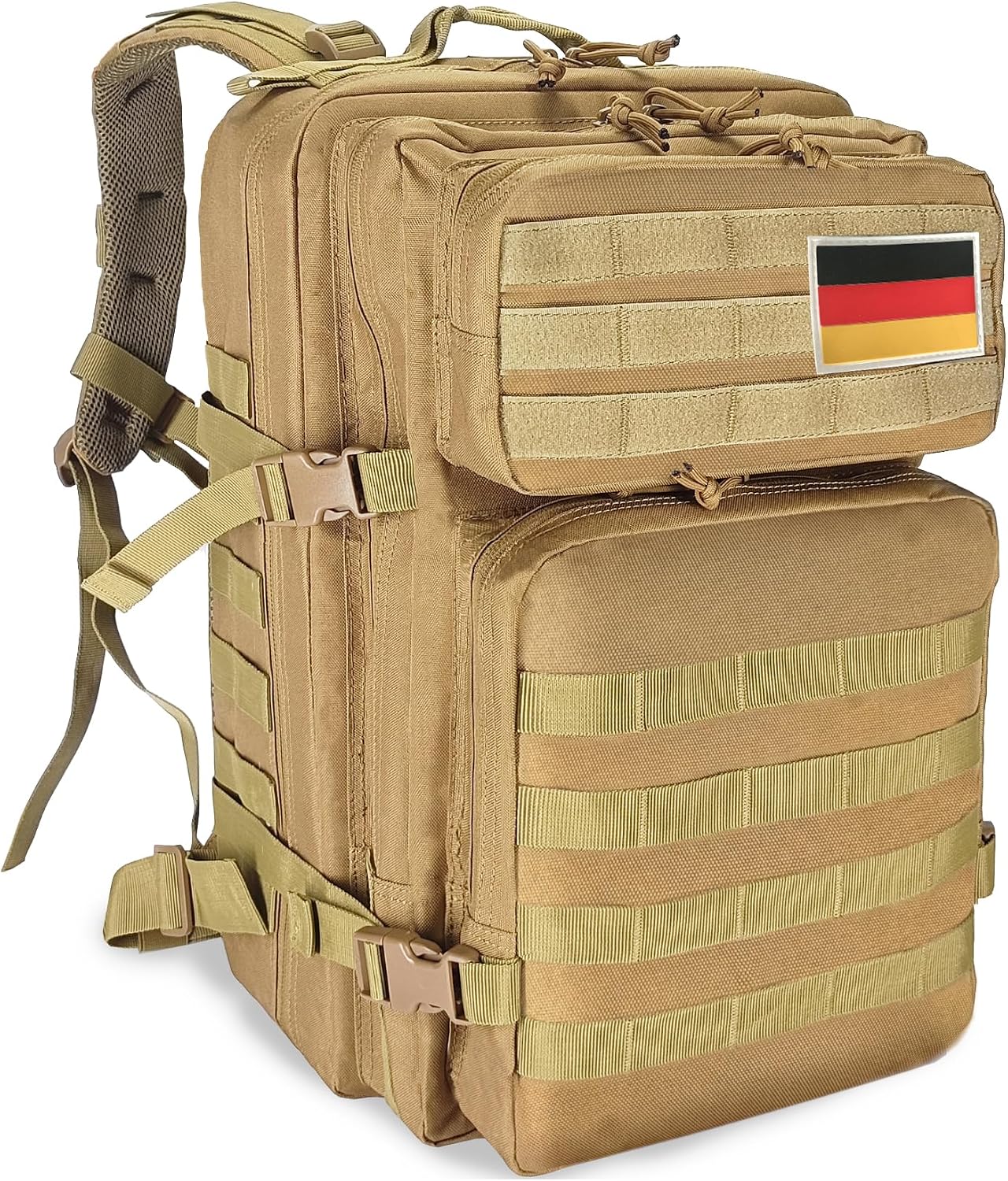 Detalle de Militär Rucksack Herren 45L – Groß, wasserdicht, vielseitig einsetzbar