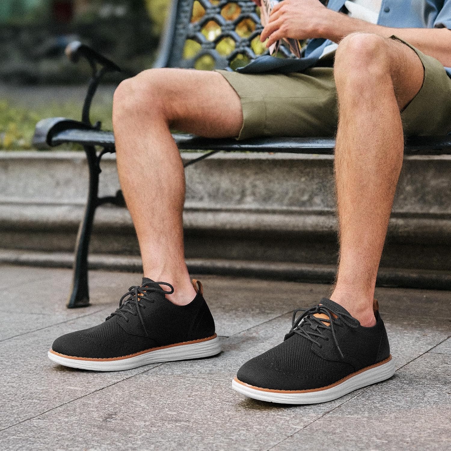 Detalle 2 de Bruno Marc KnitFlex Anzugschuhe für Herren