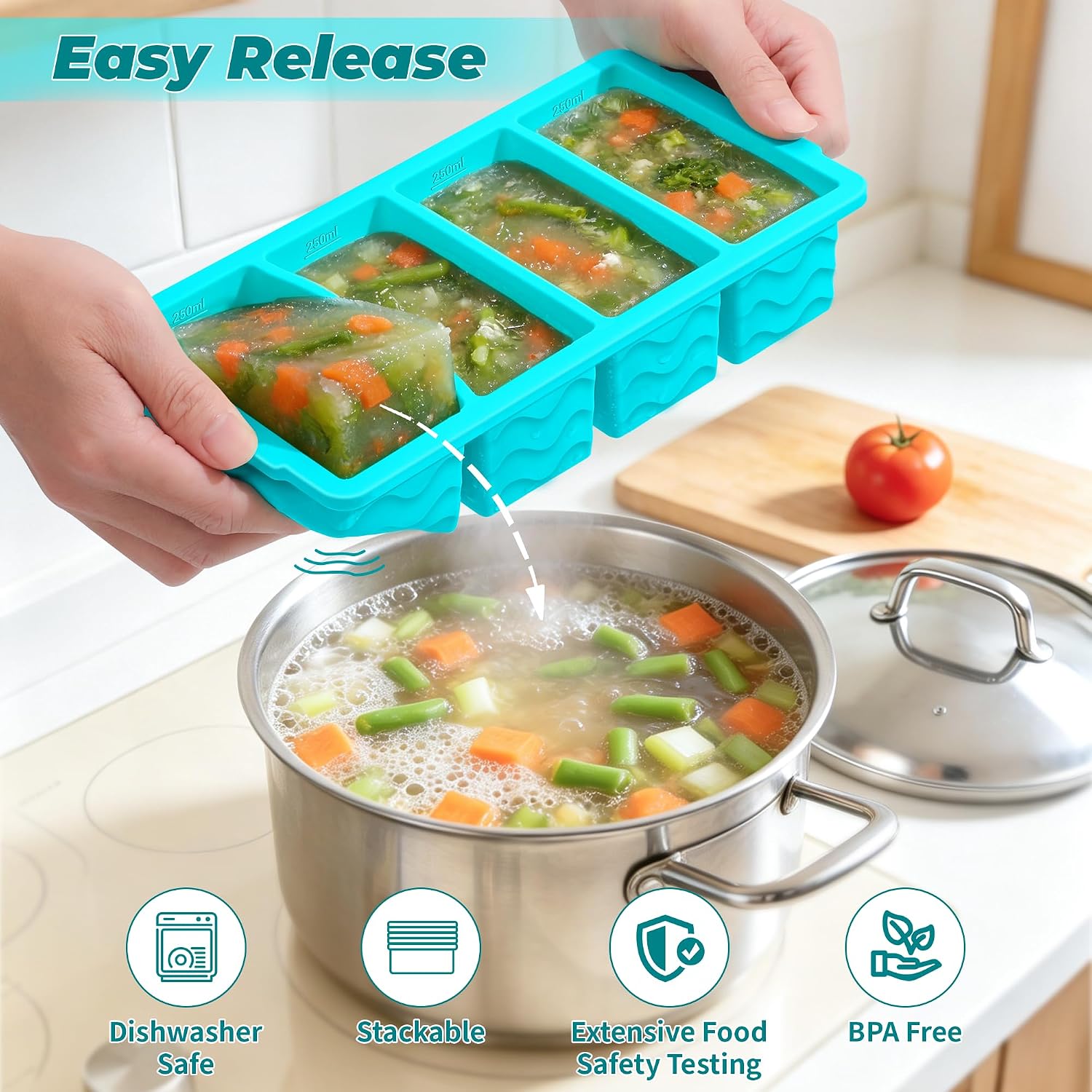 Thumbnail 3 de Silicone Freezer Molds, 5-Pack