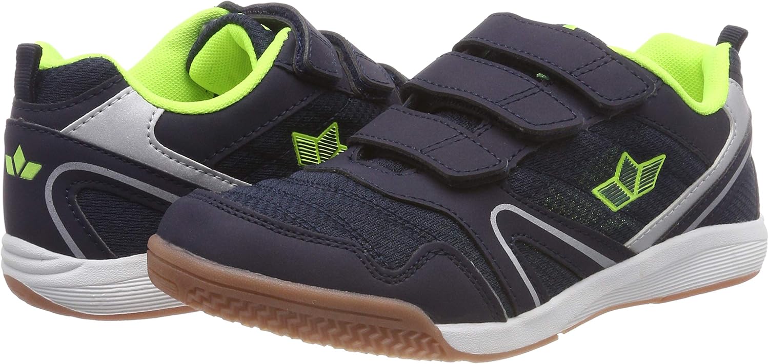 Detalle de Lico Boulder V Unisex Kinder Multisport Indoor-Schuhe – Marine/Lemon, Größe 39 EU