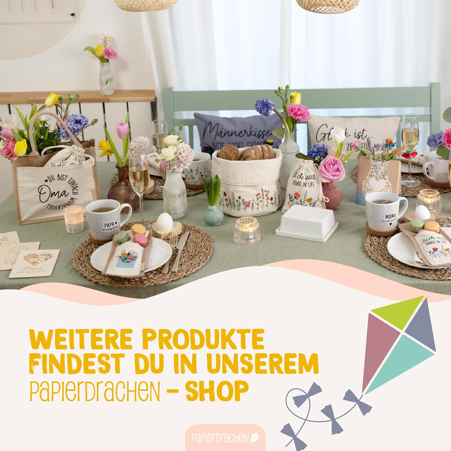 Thumbnail 6 de Papierdrachen Wundervolles Geschenk für die Oma – Praktische Jutetasche mit Schriftzug
