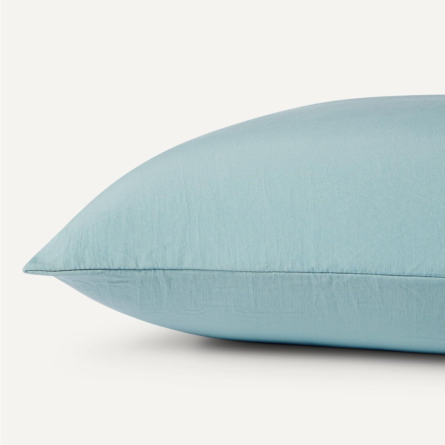 Detalle de Amazon Basics 2-Piece Brushed Microfibre Single Duvet Cover Set, Blue