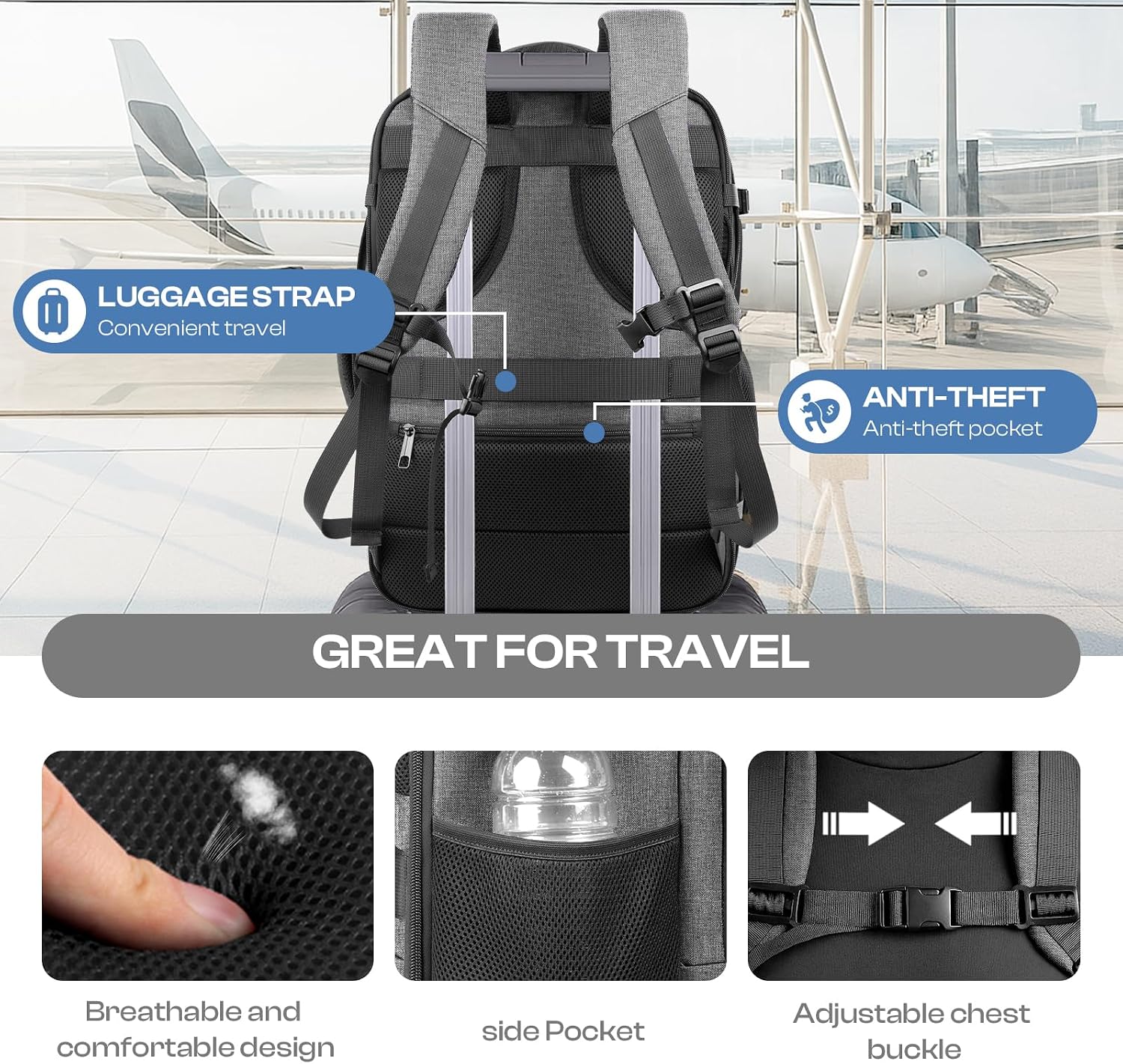 Thumbnail 6 de Riliamo Expandable Laptop Backpack, 17.3-Inch