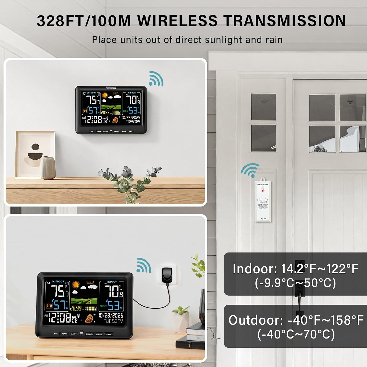 Thumbnail 6 de BluSon BJ8284 Weather Station with Color Display, Wireless Sensor and Atomic Clock