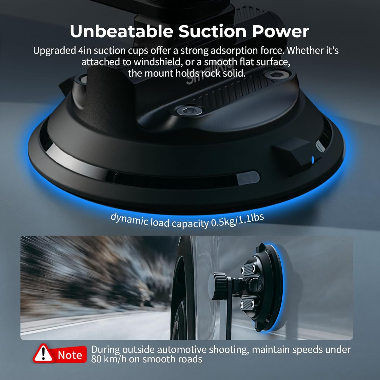 Thumbnail 3 de SMALLRIG Kit di supporto a ventosa per auto per action camera 5843