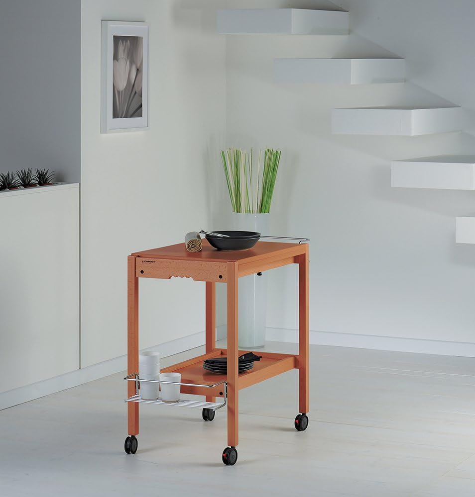 Thumbnail 1 de Foppapedretti Newton Carrello/Tavolino, Noce – versatilità legno massiccio con tavolo estraibile