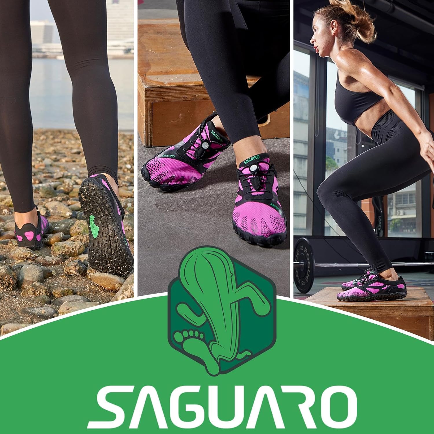 Detalle de SAGUARO Unisex Minimalistische Barfußschuhe Traillaufschuhe – atmungsaktiv, schnell trocknend