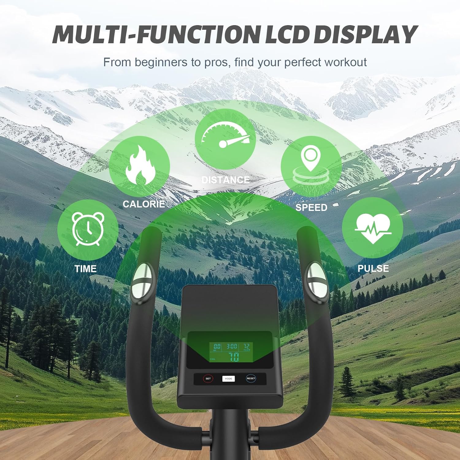 Thumbnail 4 de Neezee Crosstrainer für Zuhause – Bluetooth, 16 Widerstandsstufen und 6 kg Magnetisches Schwungrad