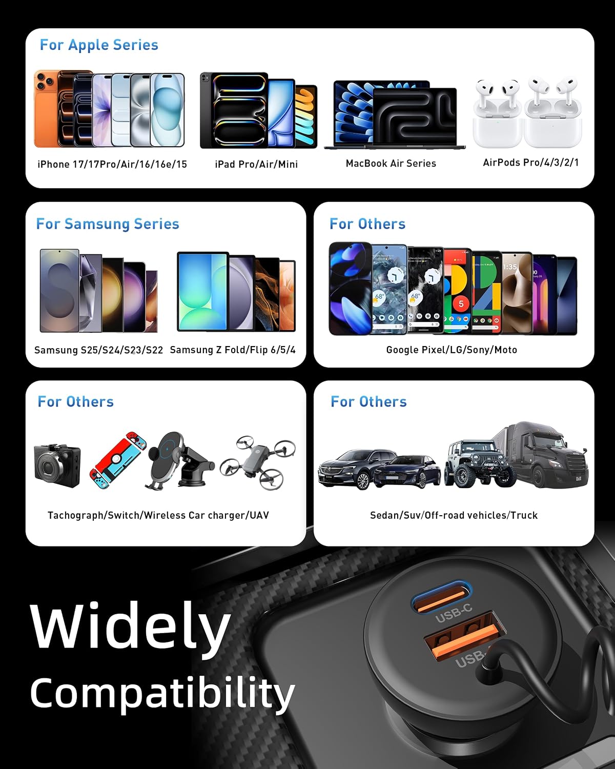 Thumbnail 6 de 90W iPhone Car Charger 3-Port USB-C
