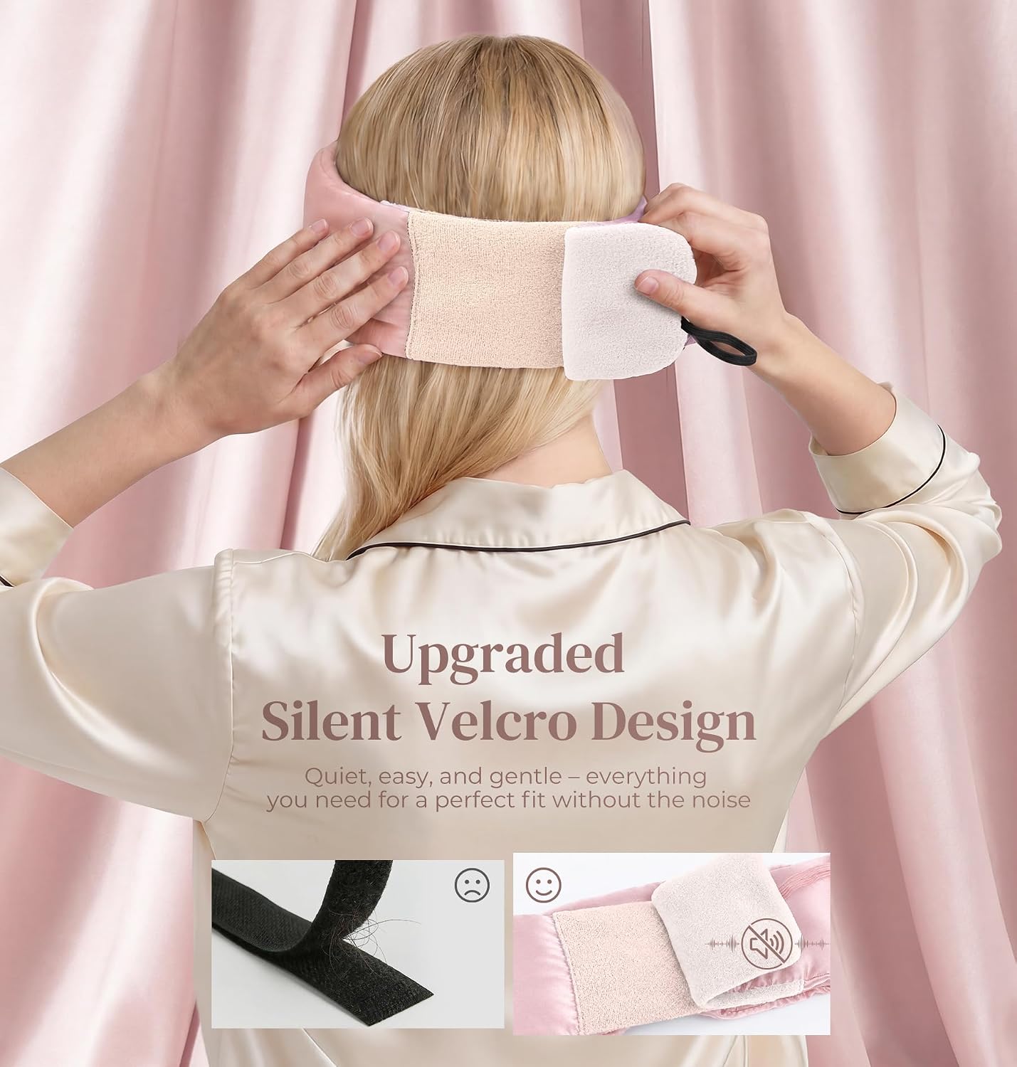Detalle de LC-dolida Bluetooth sleep mask, mulberry silk