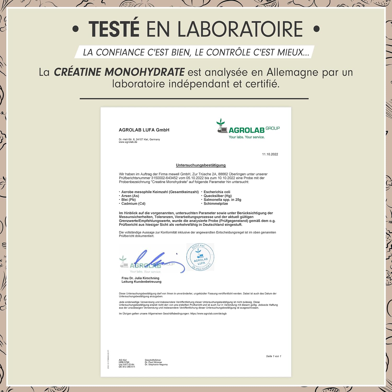 Detalle de ProFuel Créatine Monohydrate Poudre 500g – créatine mono micronisée, vegan, dosage élevé