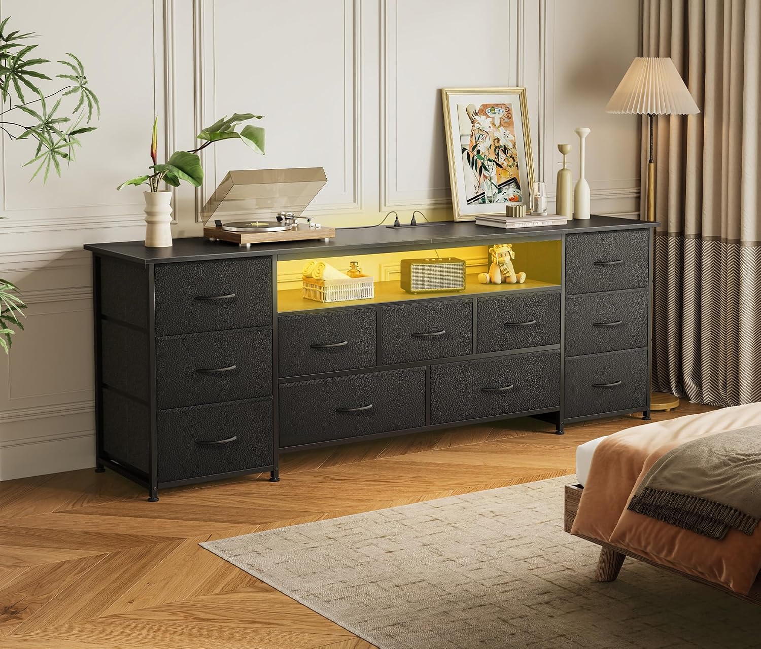 Thumbnail 6 de Huuger Large TV Stand for 70 Inch TV