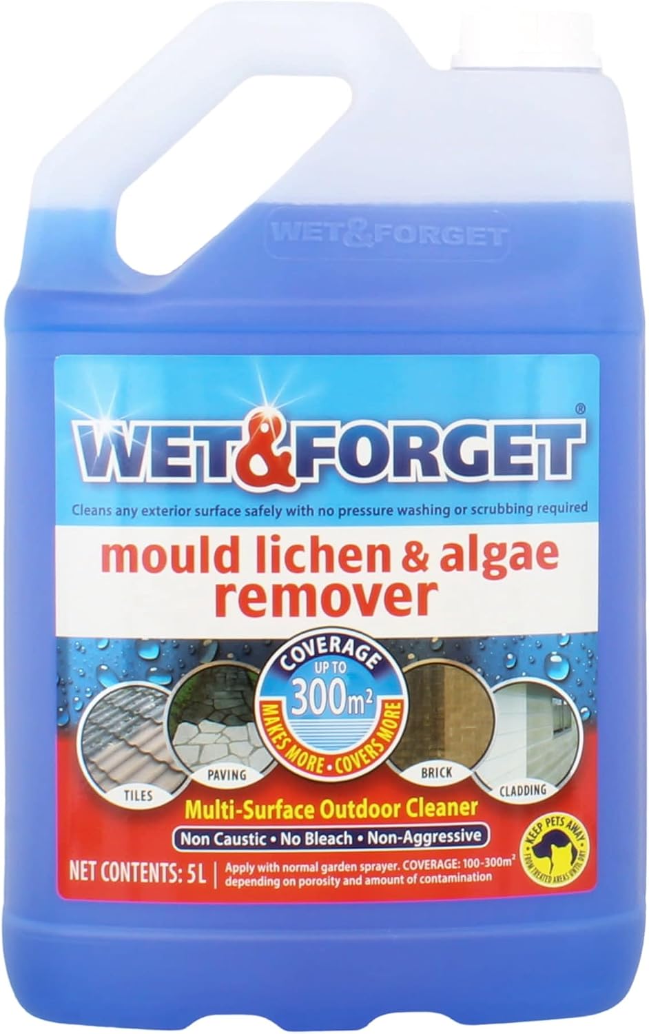Imagen de Wet & Forget Mould, Lichen & Algae Remover for Outdoor Surfaces (5L) en OfertitasTOP