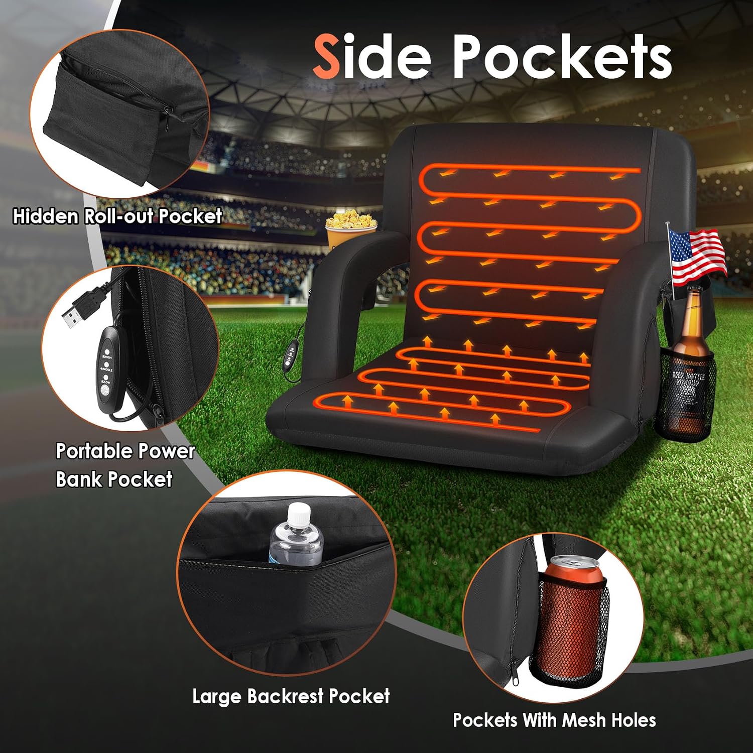 Thumbnail 6 de HOPERAN Heated Stadium Seat 25