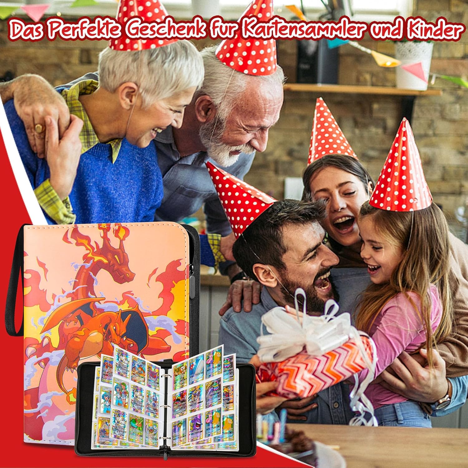 Thumbnail 6 de Card Binder for Kids L900 – 9 Pocket Trading Card Album with Zip, 900-Capacity Sleeves