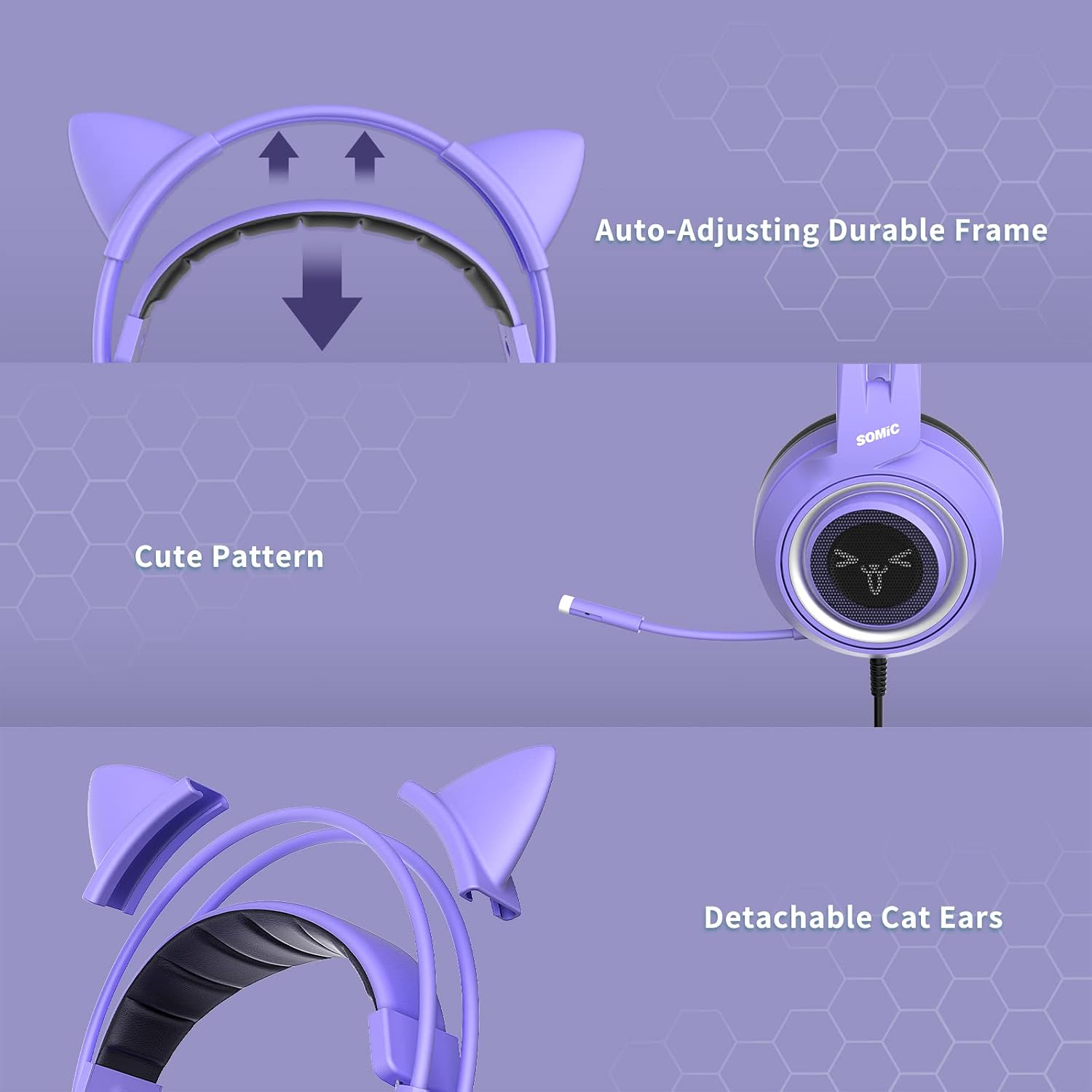 Thumbnail 4 de Somic G951S violett Gaming Headset