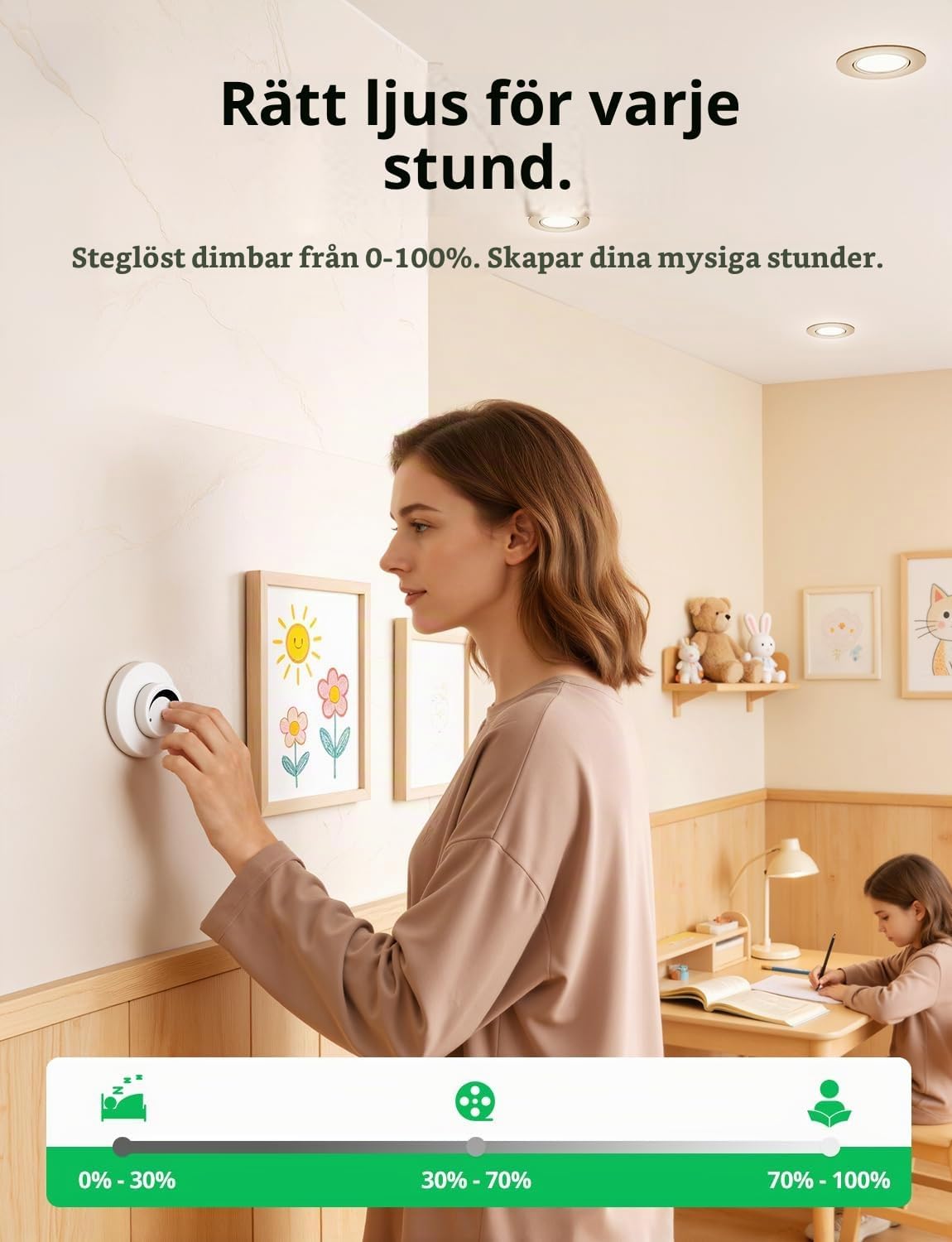 Detalle 2 de Bojim infällda LED-spotlights, 6 W, IP44, dimbara i tre vita toner, 10-pack
