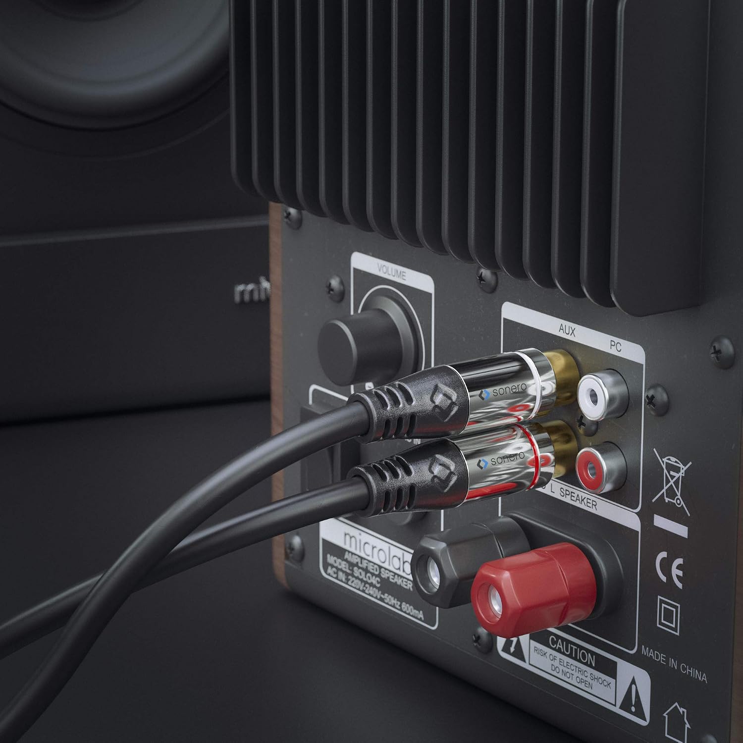 Thumbnail 3 de Sonero Premium 7,50m Cinch Kabel 1x Cinch auf 2x Cinch – Schwarz