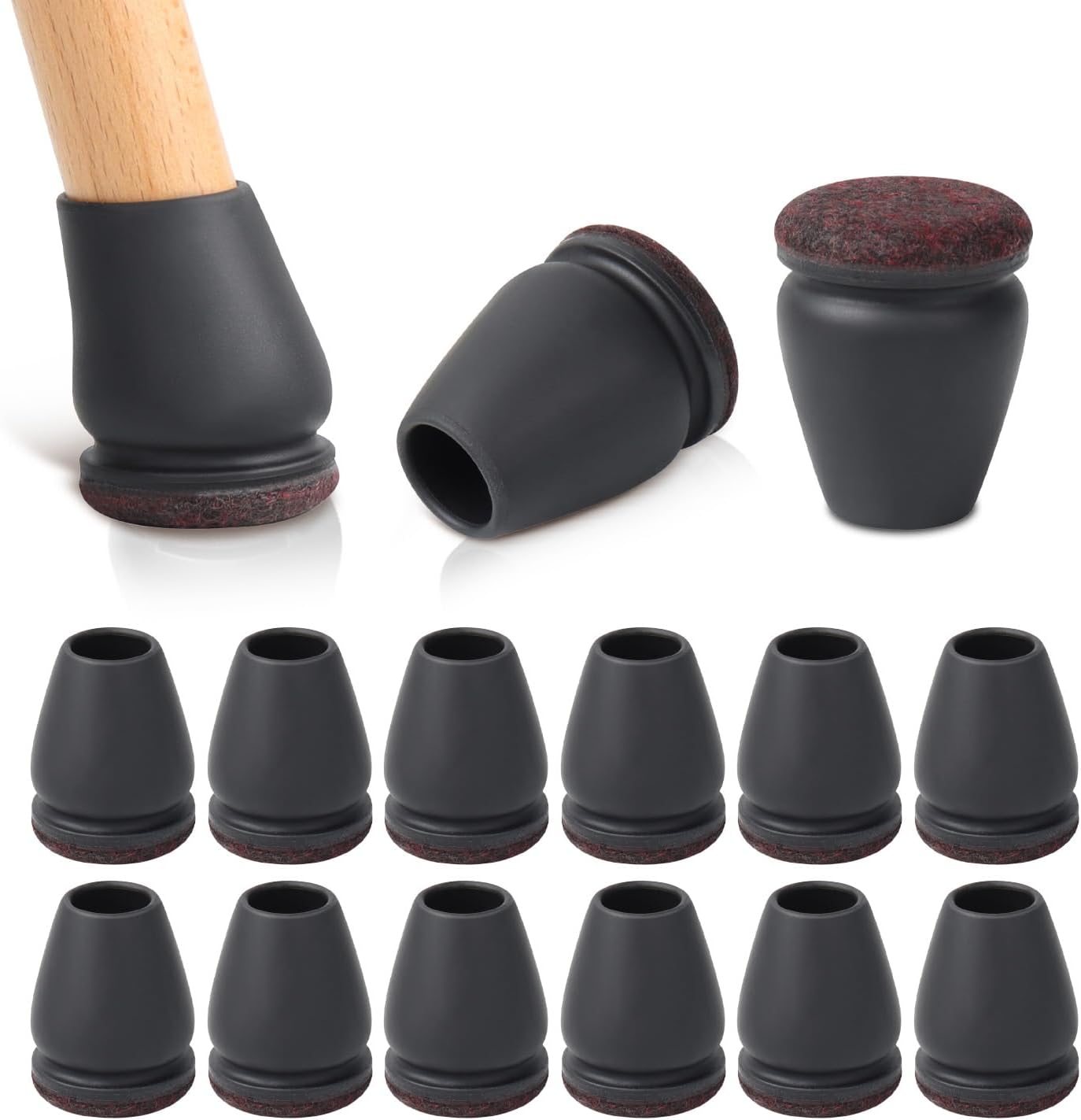 RCHYFEED Schwarz Schutzkappen 19 mm