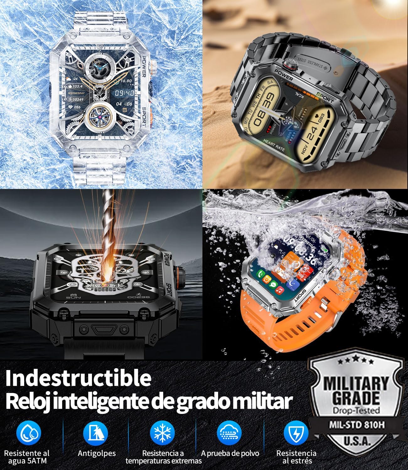 Thumbnail 1 de Reloj Inteligente Militar 1,91