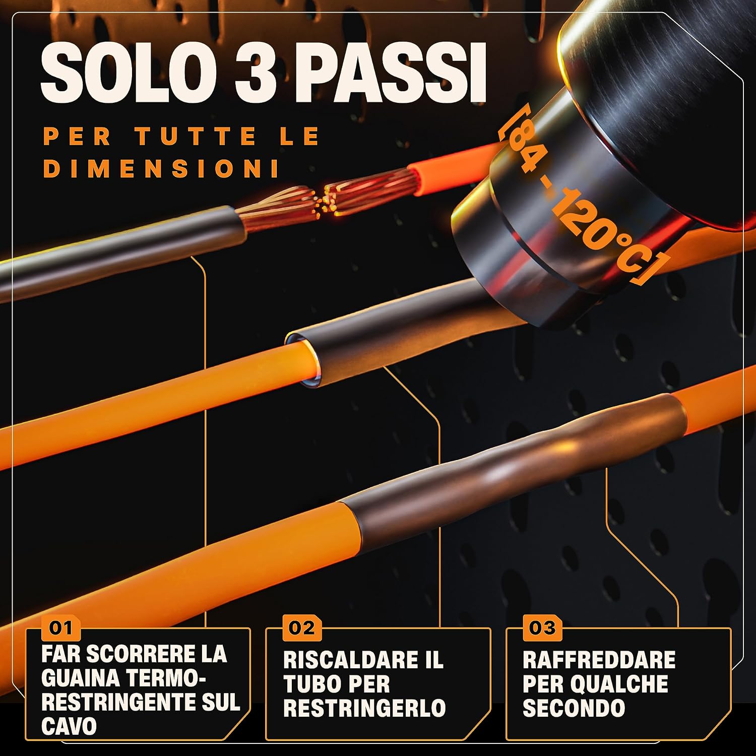 Thumbnail 5 de BAURIX Set guaine termorestringenti 180 pezzi 88 mm
