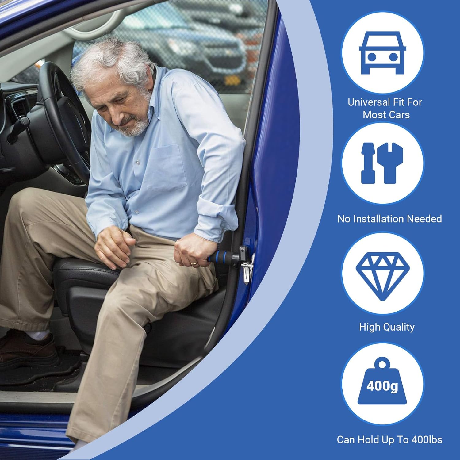 Detalle de XMSHYODSM 3 in 1 Car Door Handle for Elderly – Multifunction Safe Assist for Getting In and Out
