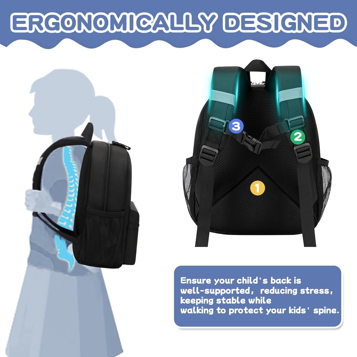 Thumbnail 5 de QIXIHU 12'' Toddler Backpack for Boys and Girls