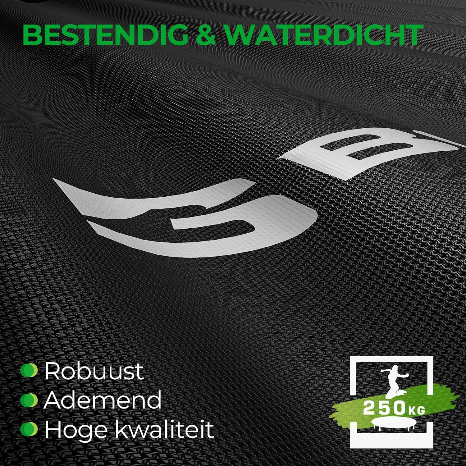 Detalle 2 de BCAN 48T6 fitnesstrampoline 122 cm met elastische koorden en verstelbare T-stang