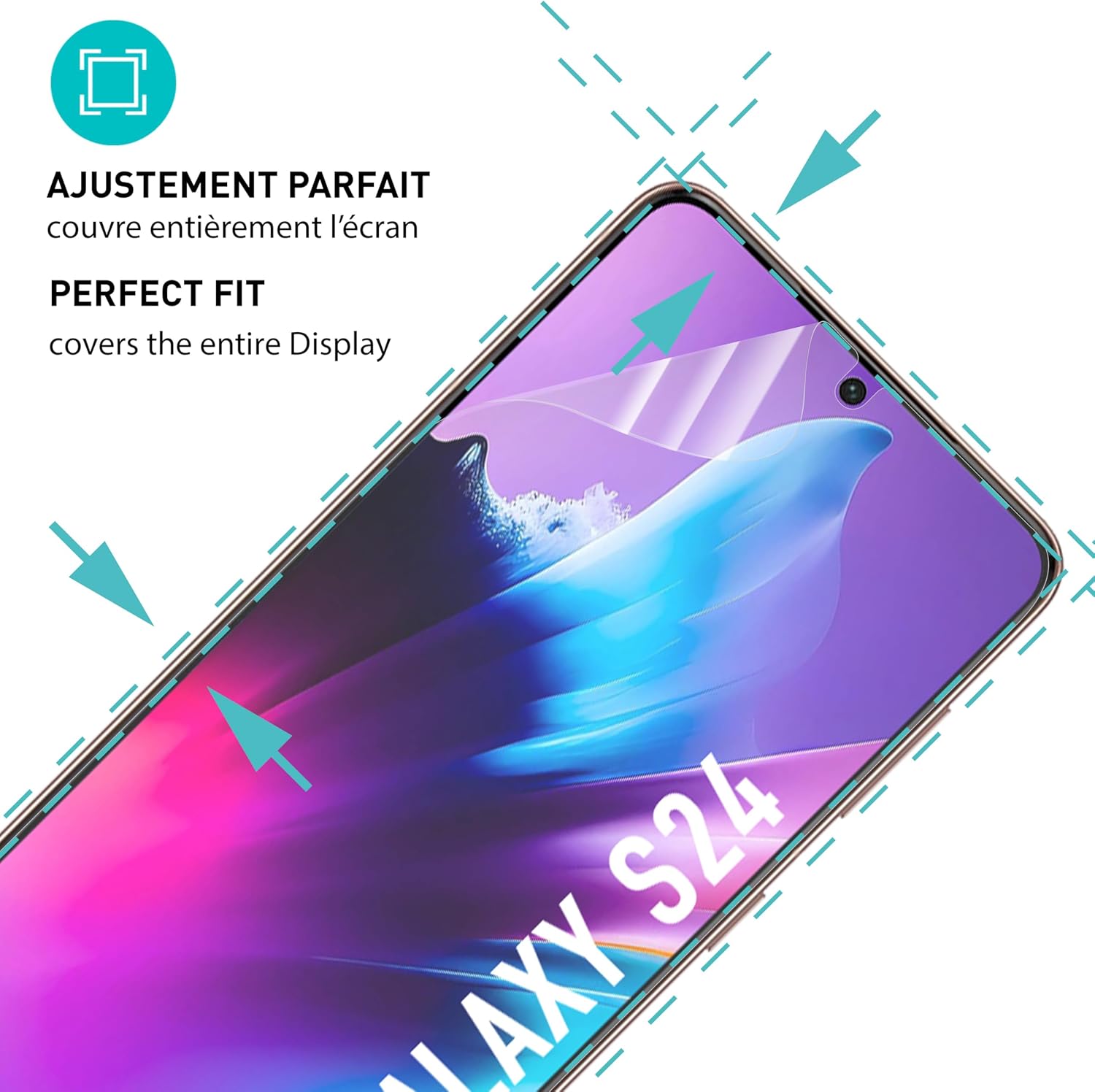 Detalle 2 de smartect TPU Protecteur Galaxy S24 Matte 2 pièces