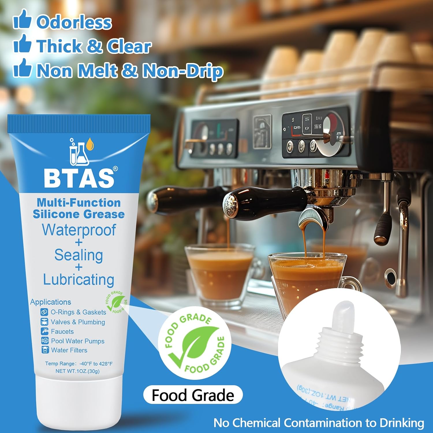 Thumbnail 5 de BTAS Plumbers Silicone Lubricant Grease for Pool & Plumbing – 30g, 2 Pack
