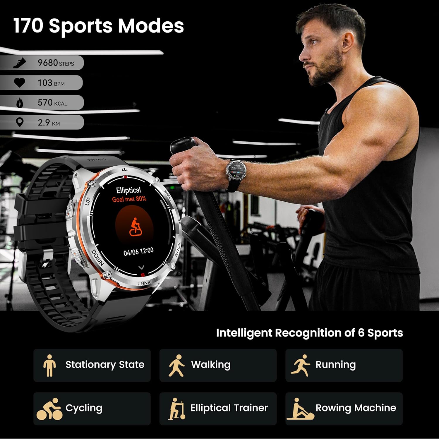 Thumbnail 6 de KOSPET TANK T3 Ultra 2 GPS Smart Watch for Men: Robust, feature-packed wearable