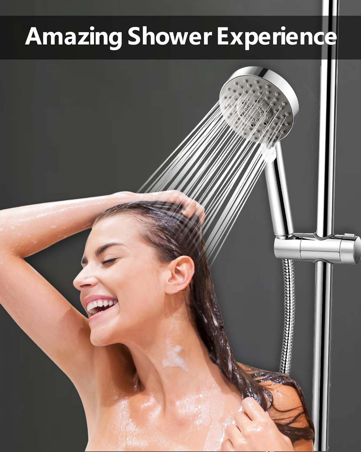 Thumbnail 1 de Magichome Shower Head and Hose 2M — High Pressure, 5 Spray Modes, Universal UK Fit